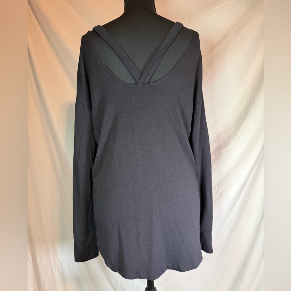 Athleta Bactrack Strappy Back Sweatshirt – Black 🖤‎ - Picture 6 of 8